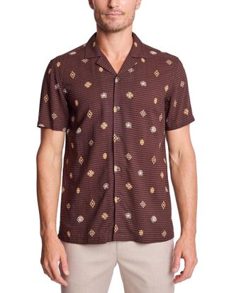 Paisley & Gray Camp Collar Linen-Blend Shirt