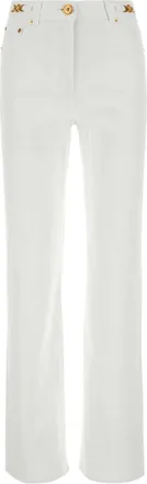 Versace White Cotton Jeans