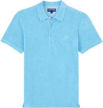 Vilebrequin logo-embroidered organic cotton polo shirt - men - Organic Cotton - M - Blue