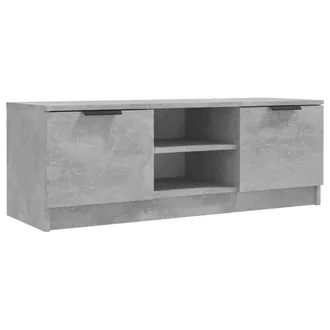 vidaXL Vidaxl - Mobile Porta Tv Grigio Cemento 102x35x36,5 Cm Legno Multistrato