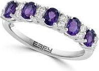 Effy Amethyst & White Sapphire Ring in White Sapphire/Amethyst at Nordstrom Rack, Size 7