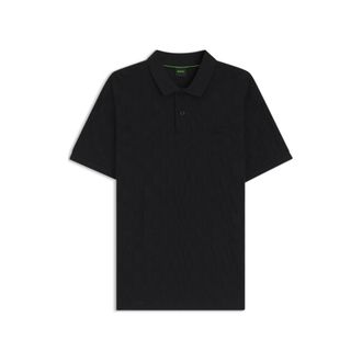BOSS Porsche x polo shirt in jacquard-patterned cotton