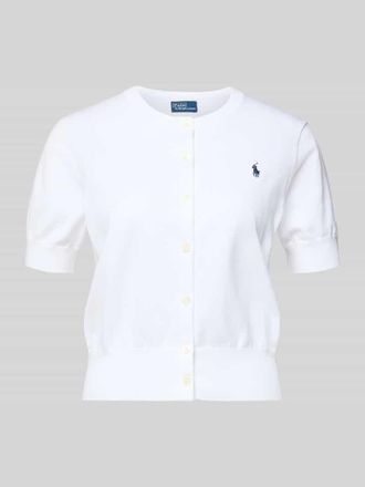 Polo Ralph Lauren Slim Fit Strickjacke aus Baumwoll-Mix in Weiss, Gr&ouml;&szlig;e XXL