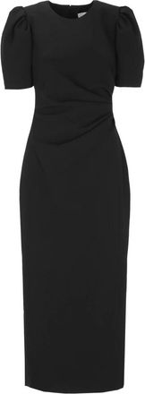 Carolina Herrera Jurk met pofmouwen - Dames - Casual kleedjes - Zwart - S - Polyester - Kleedjes