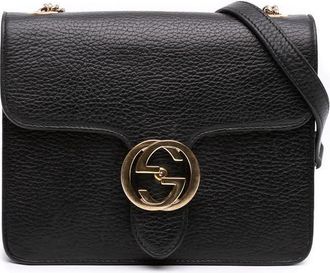 Gucci Pre-owned Gucci Small Dollar Calfskin Interlocking G Crossbody Unisex M4LJ2246ILSOKEUZ