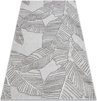 RugsX Rugsx - Carpet lira E1482 Leaves, structural, modern, glamour - grey grey 160x220 cm