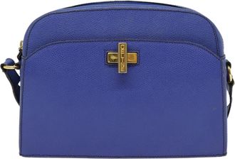 Celine Blue Leather Shoulder Bag (Pre-Owned)