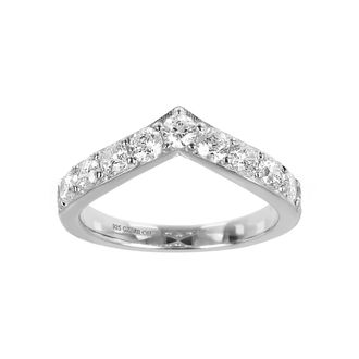 Autentica 0.85 Cttw Chevron Design Band Ring