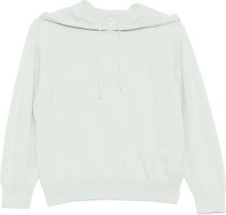 Teddy Cashmere Felpa con cappuccio e logo - Verde