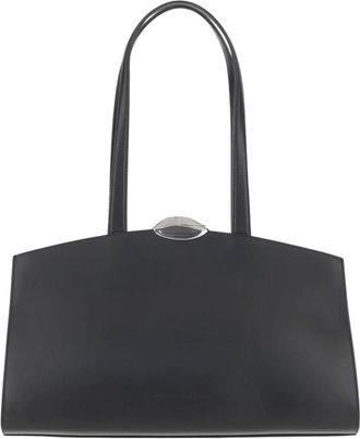 Benedetta Bruzziches Zwarte leren tas met logo - Dames - Handtassen - Zwart - ONE Size - Leer - Tassen