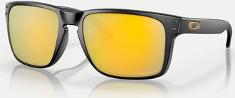 Oakley Holbrook XL - Occhiali da sole squadrati nero opaco con lenti color oro a specchio polarizzate