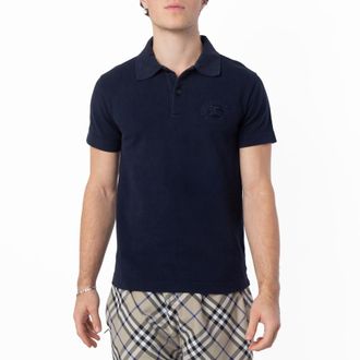 Burberry EKD-Embroidered Short Sleeved Cotton Polo Shirt, Size XX-Small