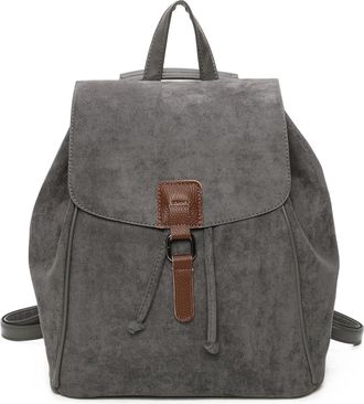 Generic Women Ladies Girls Suede Effect Backpack for School and Travel, Large Capacity (Grey)