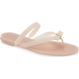 Ferragamo Vara Bow Jelly Sandal in Dusty Pink Dusty Pink Giove at Nordstrom, Size 10