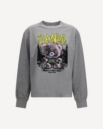 Ganni Isoli Teddy Forest Sweatshirt Female XS