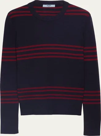 Prada Striped Wool Turtleneck Sweater