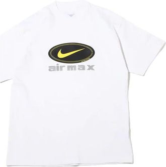 Nike Mens Nike Logo Alphabet Printing Breathable Round Neck Short Sleeve White T-Shirt DV9400-100