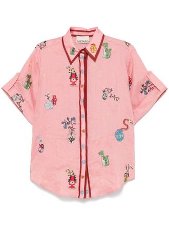 Alemais Timmy shirt - women - Flax - 10 - Pink
