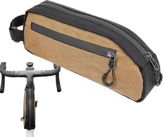 OEM Bolsa Para Tubo Superior De Bicicleta - Bolsa Para Cuadro - Organizador De Bicicleta - Dise&ntilde;o De Nailon Impermeable - 23 X 9,5 X 5 Cm - Amarillo