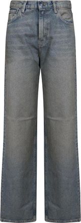 Haikure Korea Wide Jeans - Dames - Loose Fit Jeans - Blauw - W25 - Katoen - Jeans
