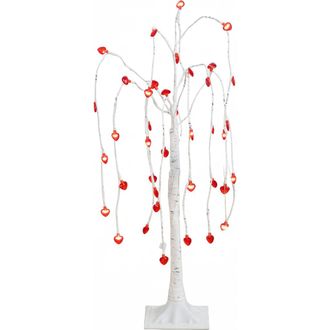 Nearly Natural 3-ft Pre-Lit Artificial Valentines Day Willow Tree with 40 Heart Shaped LED Lights in White at Nordstrom