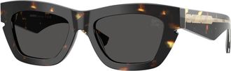 Burberry Stijlvolle zonnebril in blauwe tint - Dames - Zonnebrillen - Bruin - 52 MM - Accessoires