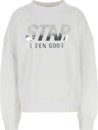 Golden Goose Stijlvol Wit Katoenen Sweatshirt - Dames - Sweatshirts - Wit - S - Katoen - Hoodies & sweatvesten