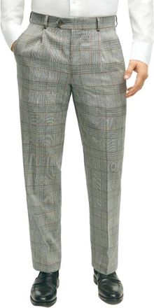 Brooks Brothers Regent Fit Wool Check Pantalon - Heren - Nette broeken - Veelkleurig - W40 - Wol - Broeken
