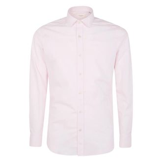Tintoria Mattei Nieuw Katoen Stretch Shirt - Heren - Zakelijke Overhemden - Roze - 3XL - Katoen - Overhemden