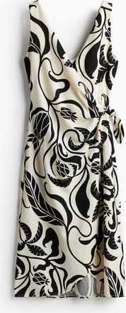 H&M Wickelkleid mit Struktur - Beige