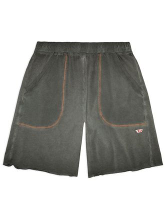Diesel P-BASK katoenen jersey shorts met vervaagd effect - Grijs