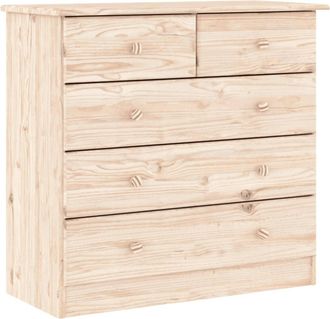 vidaXL C&oacute;moda Alta Madera Maciza Pino 77x35x73 Cm Vidaxl