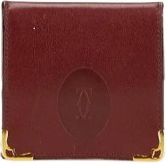 Cartier Pre-owned Wallets, female, Red, Size: ONE SIZE Pre-owned Leather Wallet