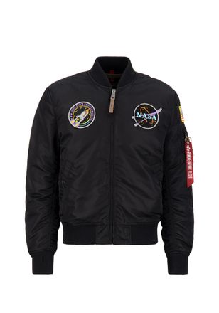 Alpha Industries Bomberjacke ALPHA INDUSTRIES MA-1 VF Vintage Fit NASA, Herren, Gr. S, schwarz (schwarz, lila), Obermaterial: 100% Nylon; Futter: 100% Nylon; F&uuml;llung: 
