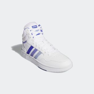 adidas Sneaker ADIDAS SPORTSWEAR HOOPS 3.0 MID CLASSIC VINTAGE, Herren, Gr. 38,5, weiss (cloud wei&szlig;, blau spark, semi cobalt blau), Leder, Synthetik, Textil,