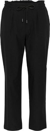 Cream Pitch Black Elastische Taille Broek - Dames - Straight fit broeken - Zwart - XS L32 - Broeken