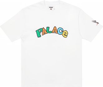 Palace X WWE SS23 Logo T-Shirt White P22TS460