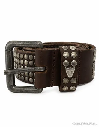 HTC Brown Studded Leather Belt