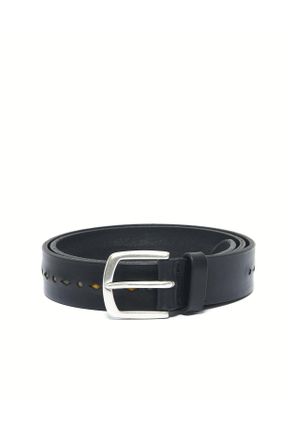 Orciani Leather Belt with Fabric Details