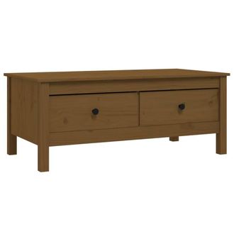 Berkfield Home Coffee Table Honey Brown 100x50x40 cm Solid Wood Pine | Size: 100 x 50 x 40 cm