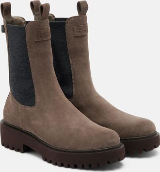 Brunello Cucinelli Monili suede Chelsea boots
