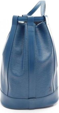 Louis Vuitton Pre-owned Bucket Bags, female, Blue, Size: ONE SIZE Pre-owned Leather shoulder-bags
