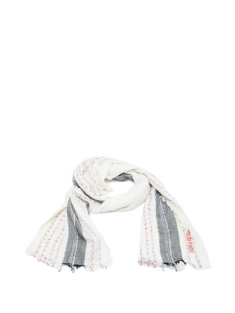 Zadig&Voltaire beaded striped scarf - Neutrals