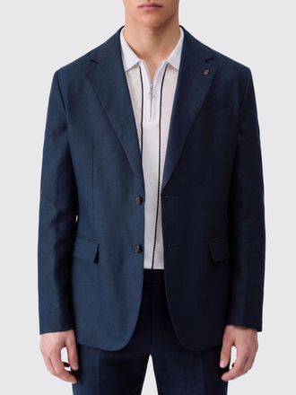 Liu Jo Blazer monopetto in lino con rever classico e tasche con patta