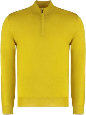 Moorer Turtleneck trui van katoen - Heren - Coltruien - Geel - M - Katoen - Truien & Vesten