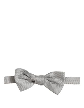 Dolce & Gabbana Silk Adjustable Neck Bow Tie - Gray