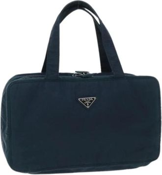 Prada Pre-owned Handbags, female, Blue, Size: ONE SIZE Pre-owned Nylon Handbag