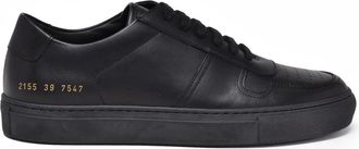 Common Projects Black Bball Minimalist Leather Low-Top Sneakers