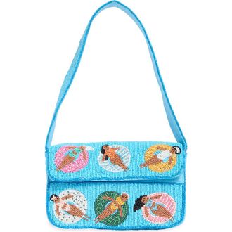 Collection XIIX Pool Scene Beaded Shoulder Bag in Blue Multi at Nordstrom Rack