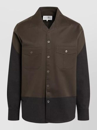 Maison Margiela shirt color block design chest pockets